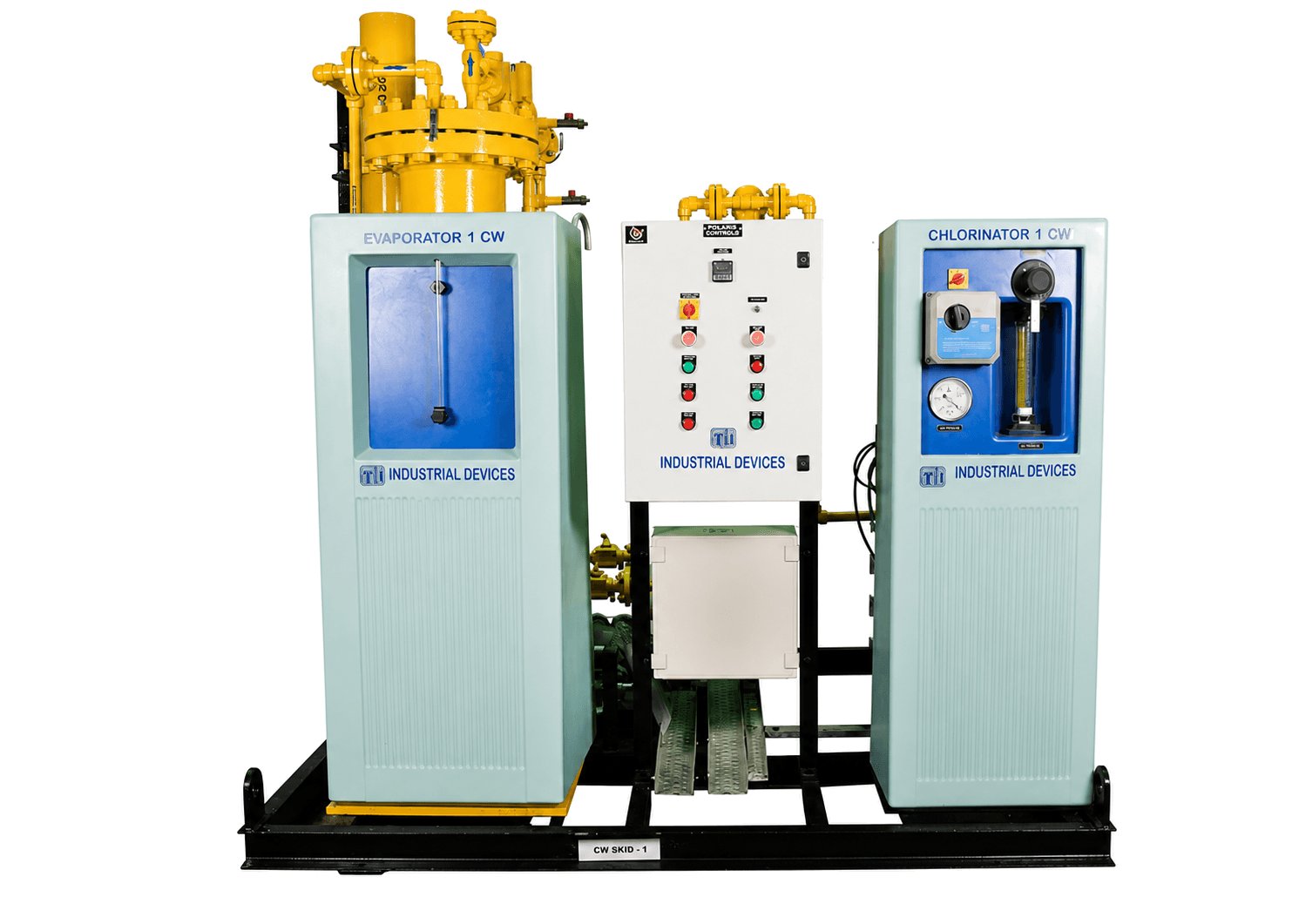 Vacuum chlorinator units with control panel and flowmeter by Industrial Devices