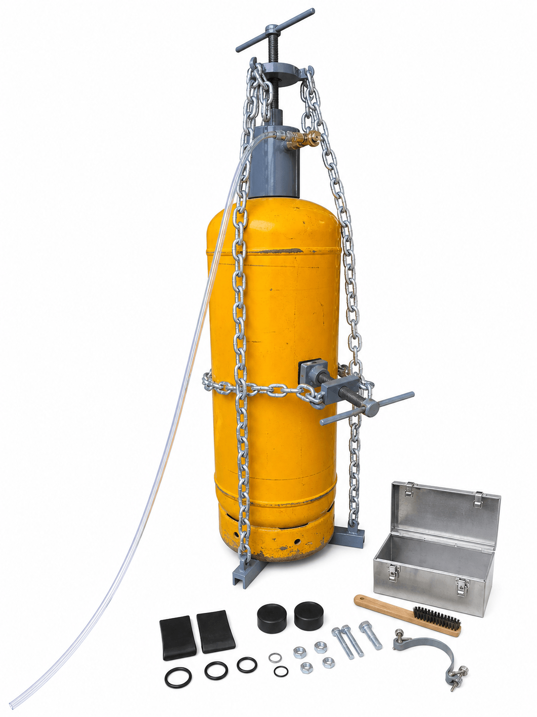 Emergency repair kit for standard chlorine cylinders