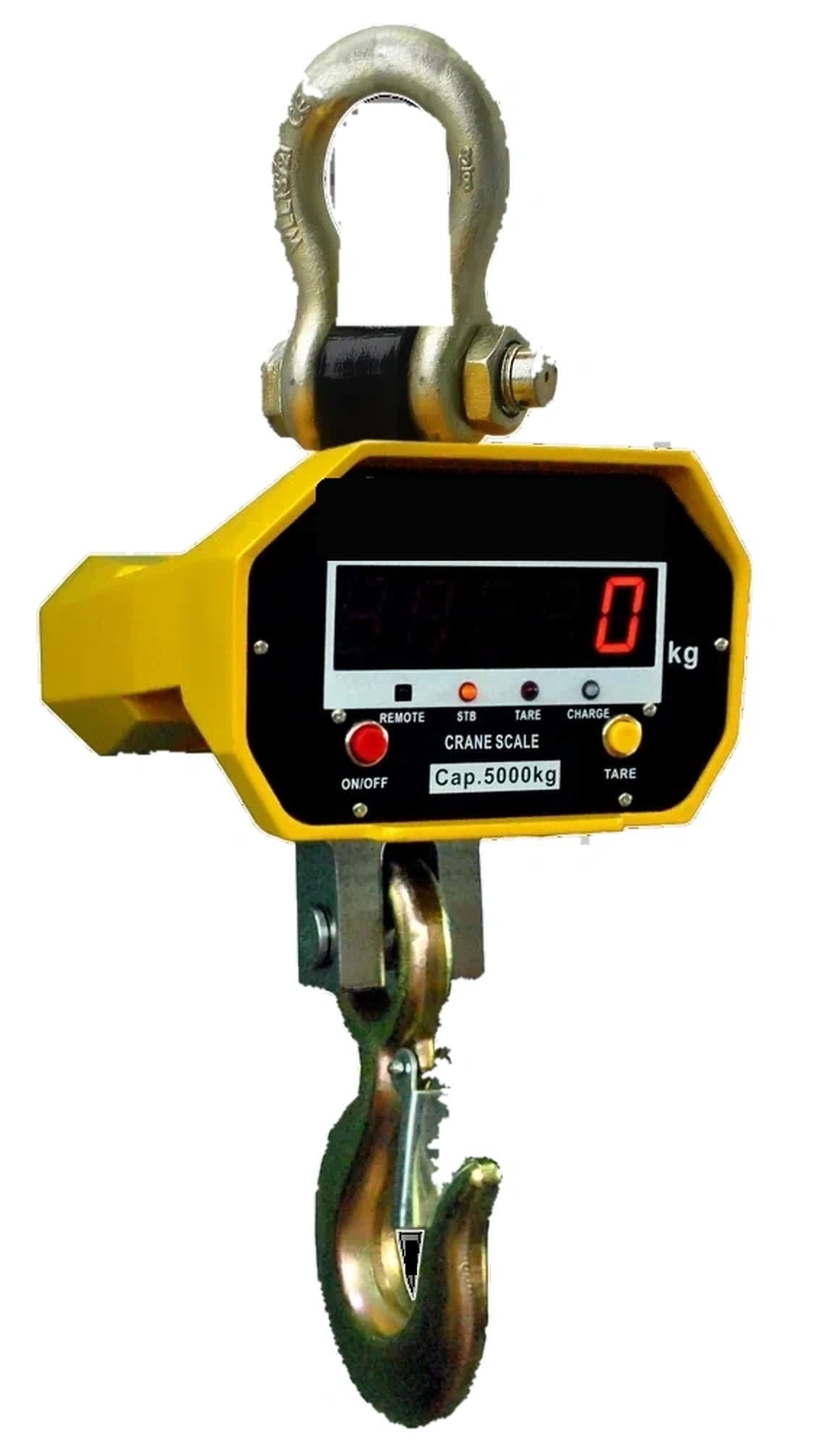 Electronic crane weigher load indicator for chlorine ton containers