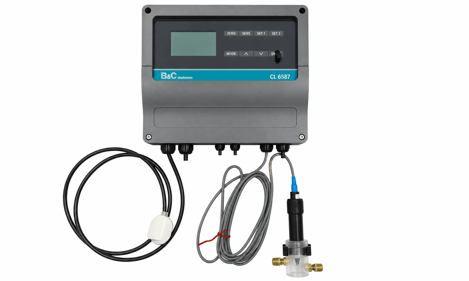 Residual chlorine analyzer with LCD display