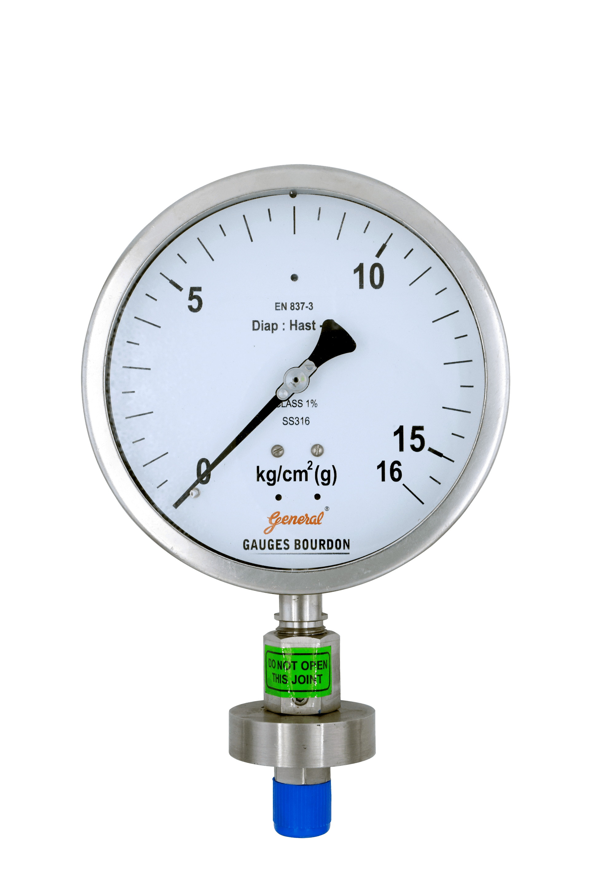 Chlorine pressure gauge for system monitoring