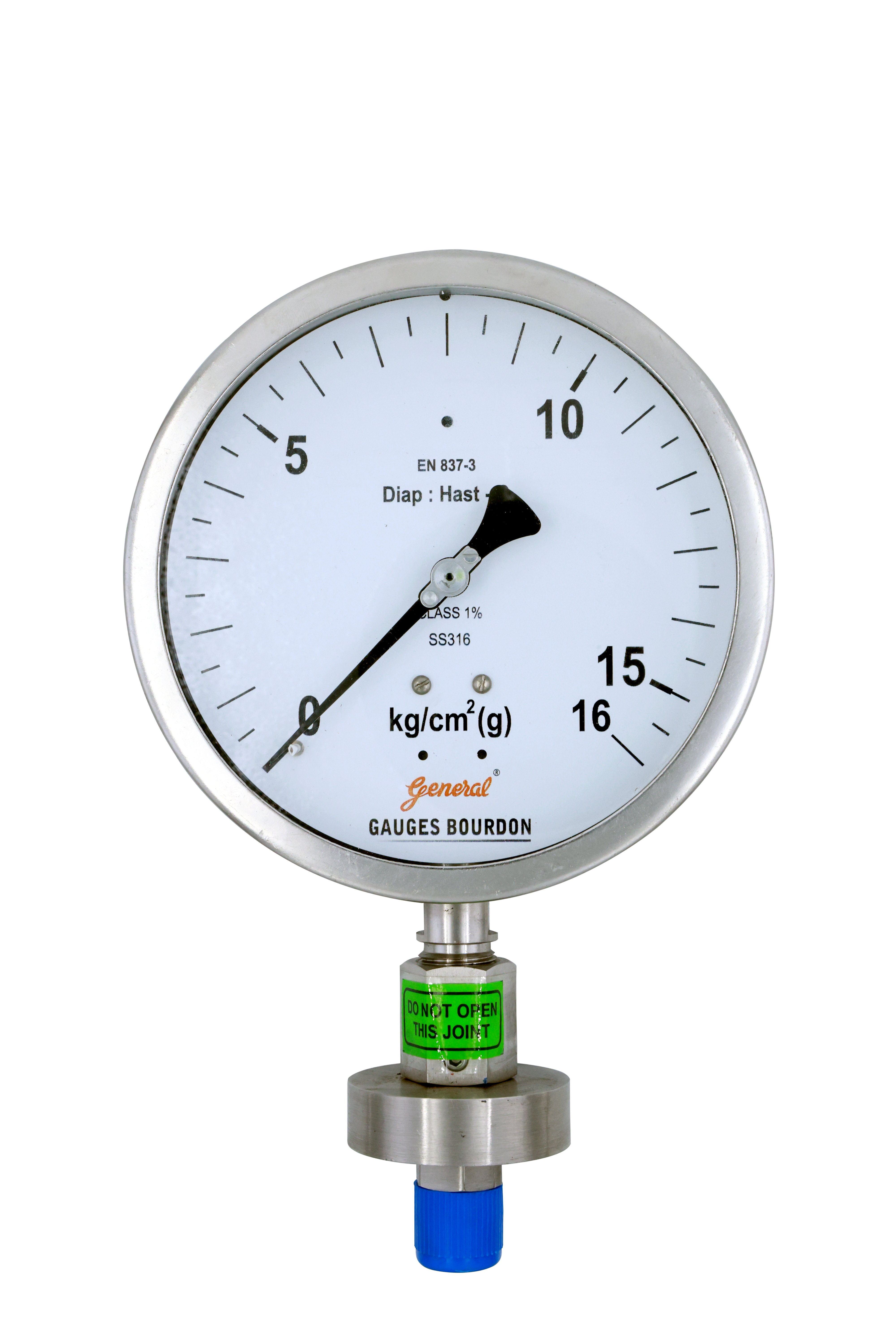 Chlorine pressure gauge for system monitoring