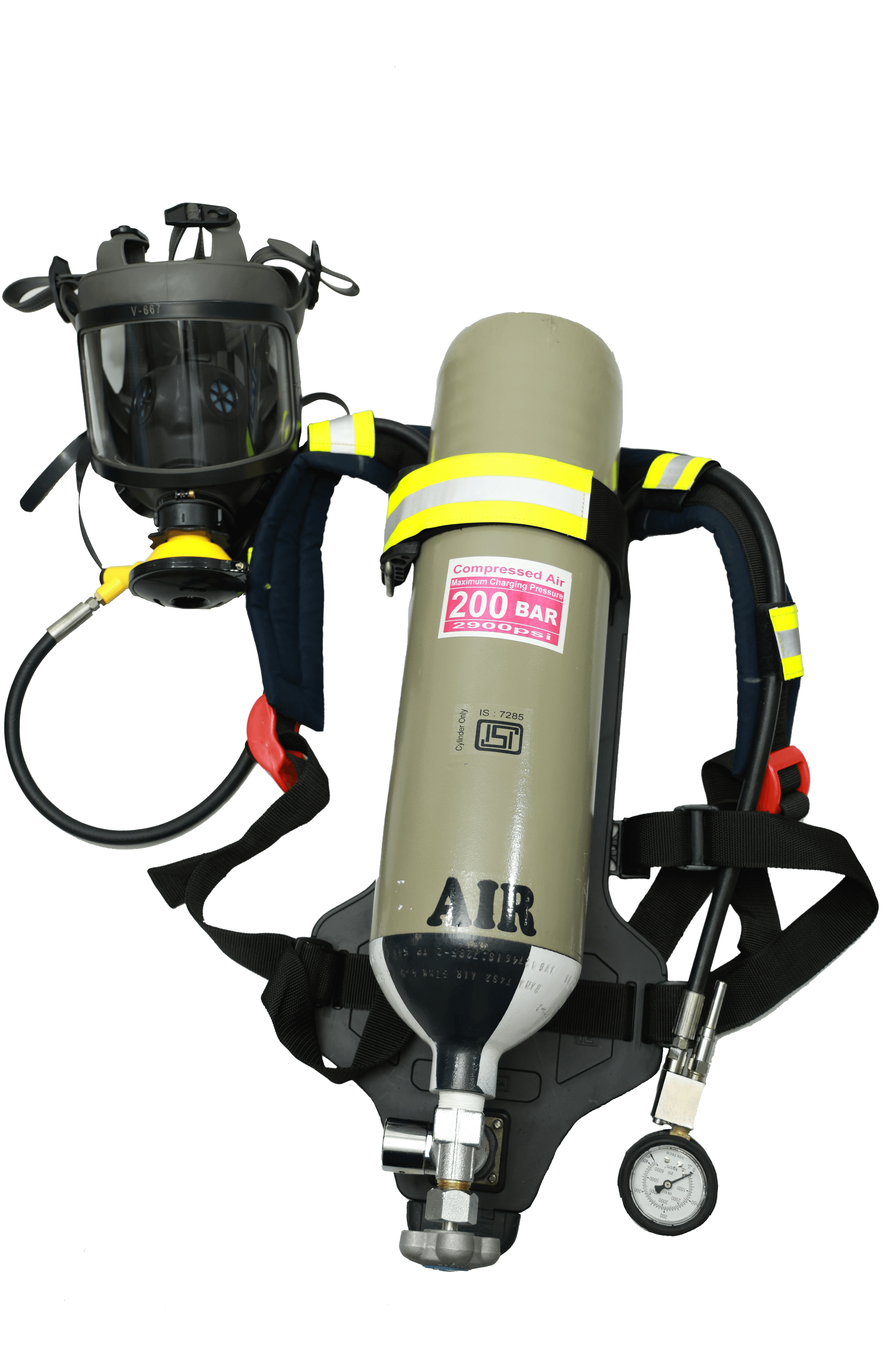 Self-contained breathing apparatus for chlorine-contaminated areas